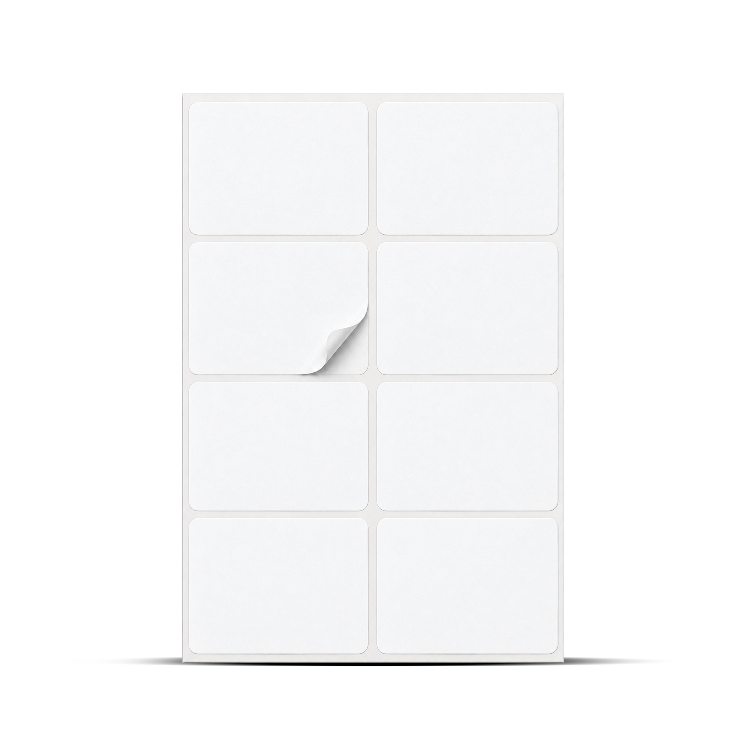 ETIQUETA RECTANGULAR MATTE 2X4/25H - BLANCA