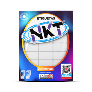 ETIQUETA RECTANGULAR MATTE 3X6/12H - BLANCA