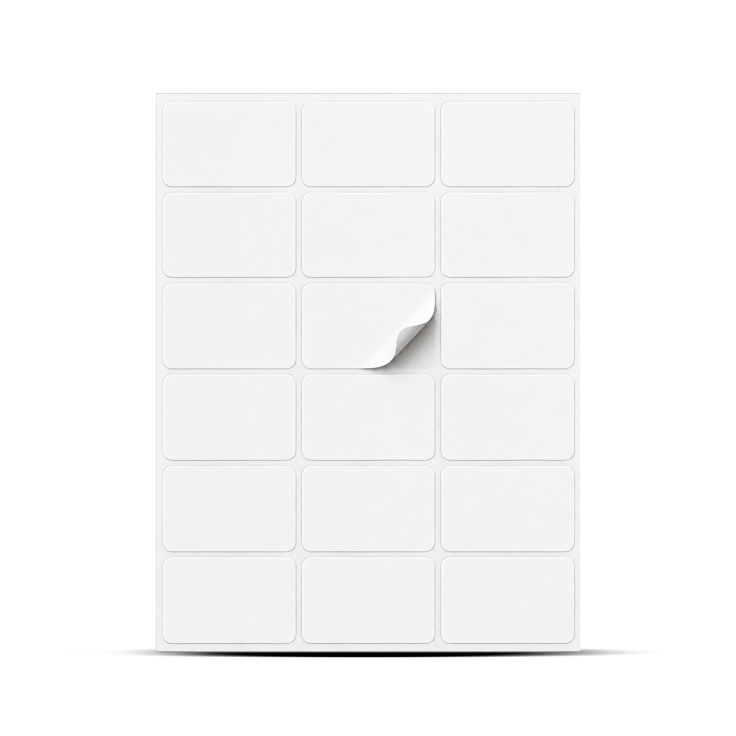 ETIQUETA RECTANGULAR MATTE 3X6/12H - BLANCA