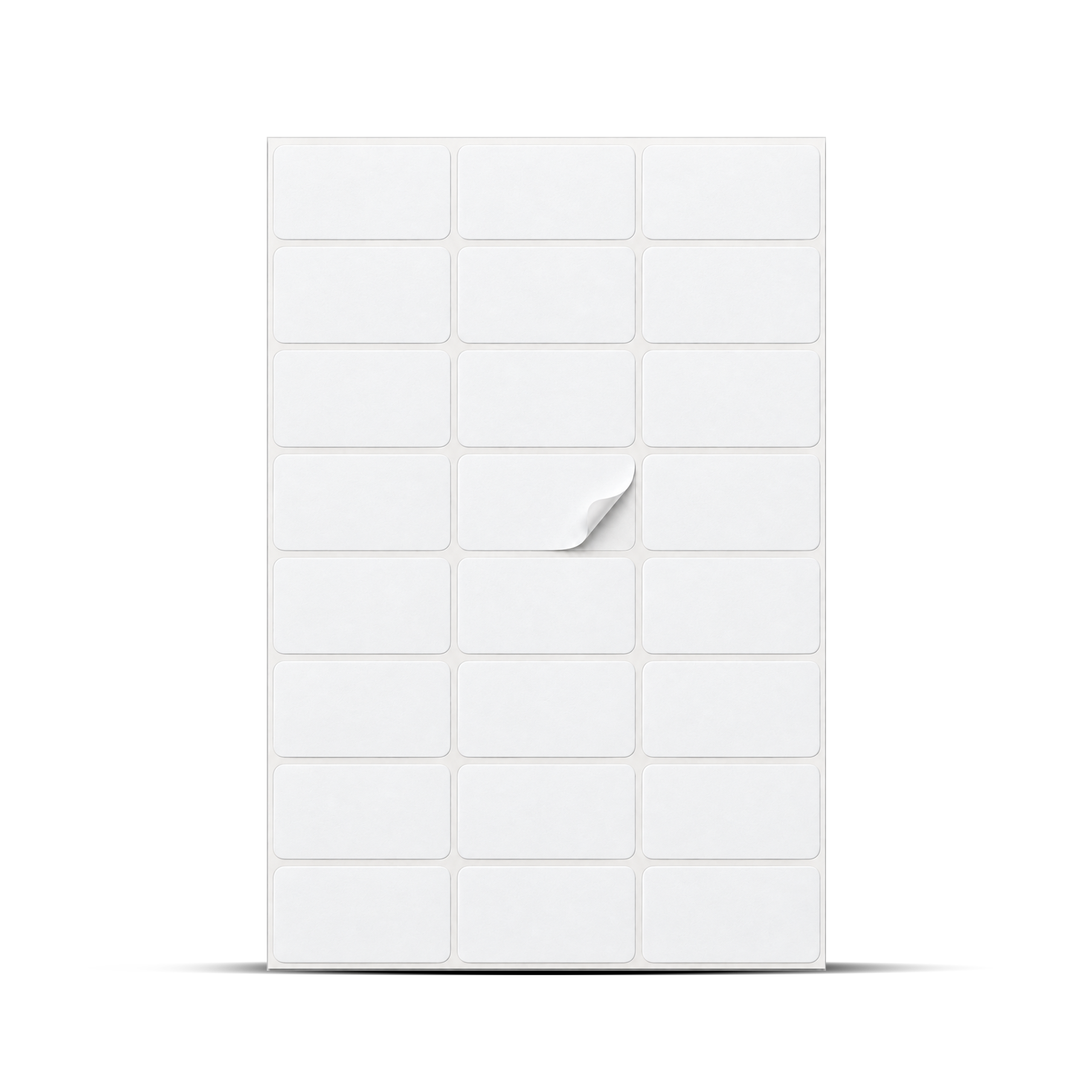 ETIQUETA RECTANGULAR MATTE 3X8/25H - BLANCA