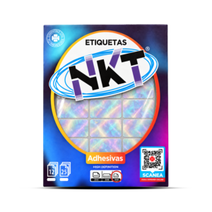 ETIQUETA HOLOGRAFICA DIAMANTE  3X6/12H - BLANCO